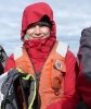 (Photo: Martin Hertel) Fanny Kittler during the boat trip from the site back to the station