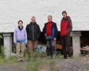 (Photo: Fanny Kittler) Min Jung Kwon, Martin Hertel, Olaf Kolle and Mathias Göckede (left to right) in front of the radar station