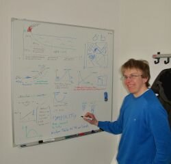 Thomas presenting his work 