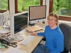 Thomas Schöngaßner at his office in Max-Planck Institute for Meteorology in Hamburg